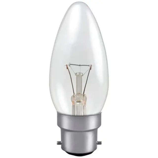 Incandescent Bulb 40W Clear Candle B22