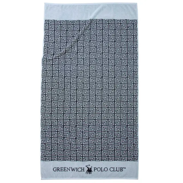 Greenwich Polo Club Πετσετα Θαλάσσης 90Χ170 3731 Γκρι - Μαύρο