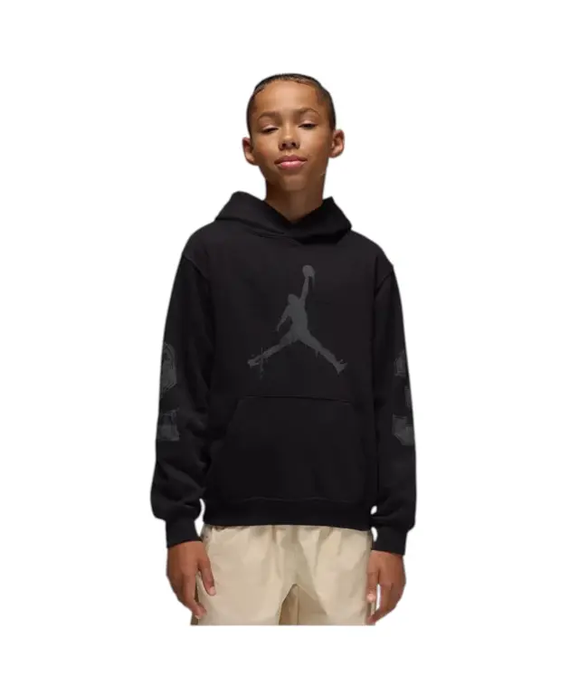 Jordan - Παιδική Μπλούζα Φούτερ με Κουκούλα Jumpman French Terry 95F099-023 Μαύρο - 8-10 ετών