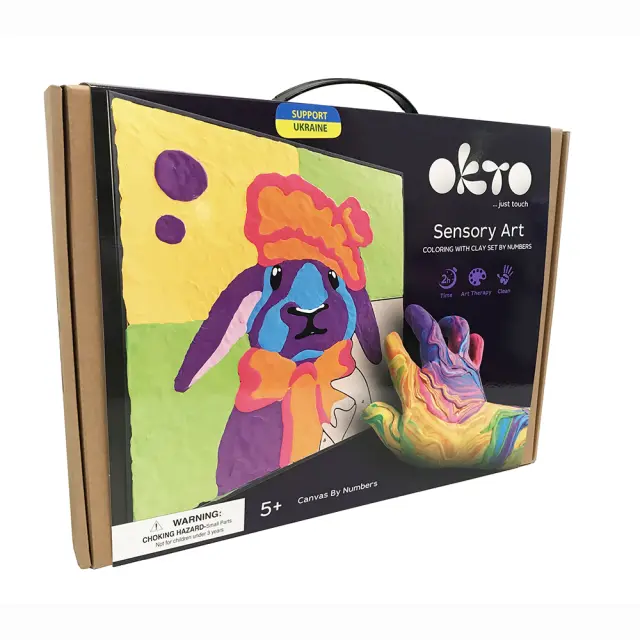 Okto DIY Δημιουργικό Sensory Σετ Ζωγραφικής 3D με Πηλό Λαγουδάκι (5+ ετών) 20004
