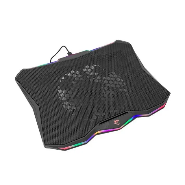 White Shark Laptop Cooling Pad Glacier 17.3" Black Rainbow LED (GLACIER)
