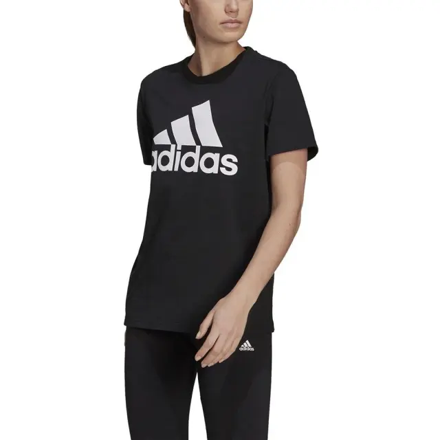 adidas Essentials Logo Boyfriend T-Shirt (GL0781-Black) - Μαύρο