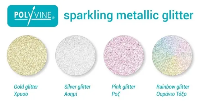 Γαλάκτωμα μεταλλιζέ Glitter Ροζ Polyvine Sparklink Glitter για εφαρμογή σε επιφάνειες 500ml 097610 2