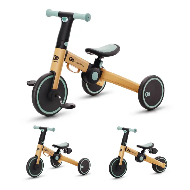 Kinderkraft 4Trike Τρίκυκλο και Ποδήλατο Ισορροπίας 3 σε 1 Honey 12+ Μηνών