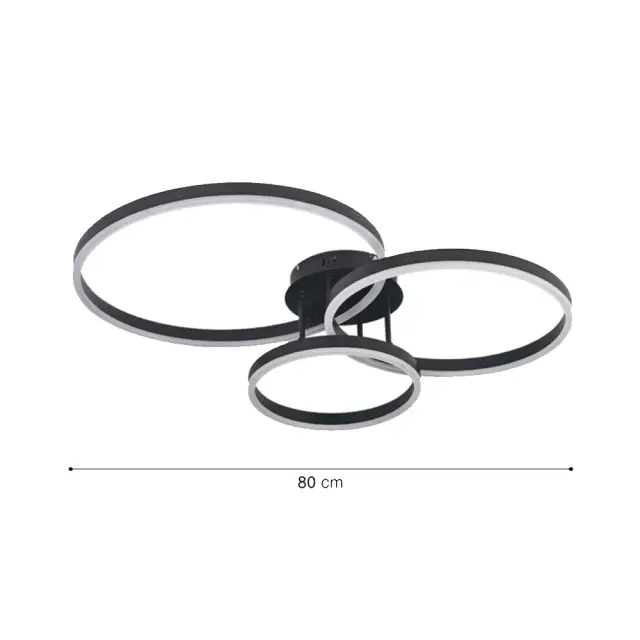 Inlight Φωτιστικό οροφής LED 75W 3CCT (by switch on base) D:80cm (6094-A-Golden) 3