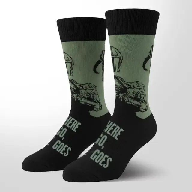 Star Wars Green μακριά κάλτσα ενηλίκων Νο 38-45 Πολύχρωμο