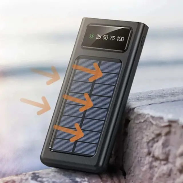 Andowl Ηλιακό Power Bank 12000mAh Μαύρο Q-CD281 3