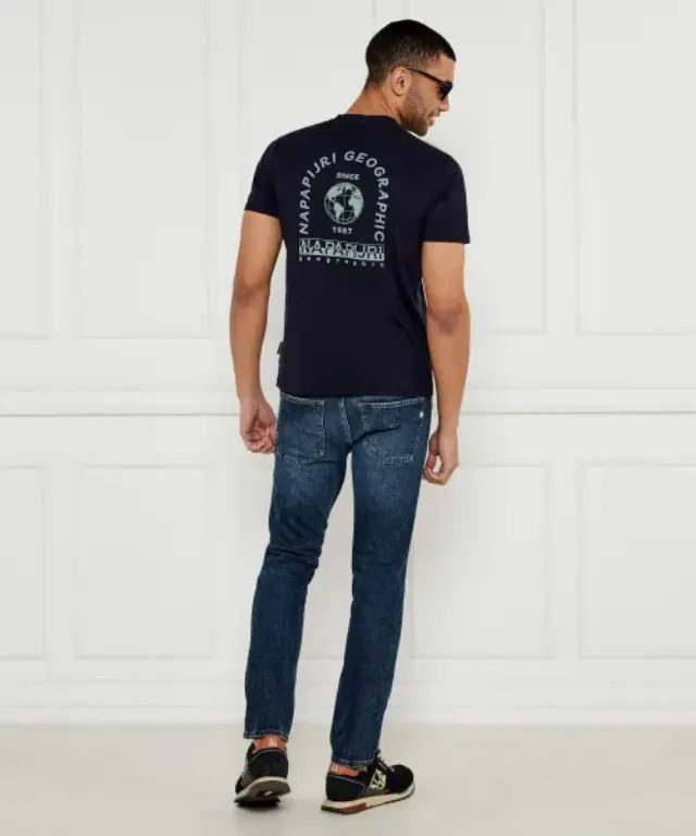 Napapijri - Ανδρικό T-shirt S-Dati Regular Fit NP0A4IE2-176 Μπλε - S 2