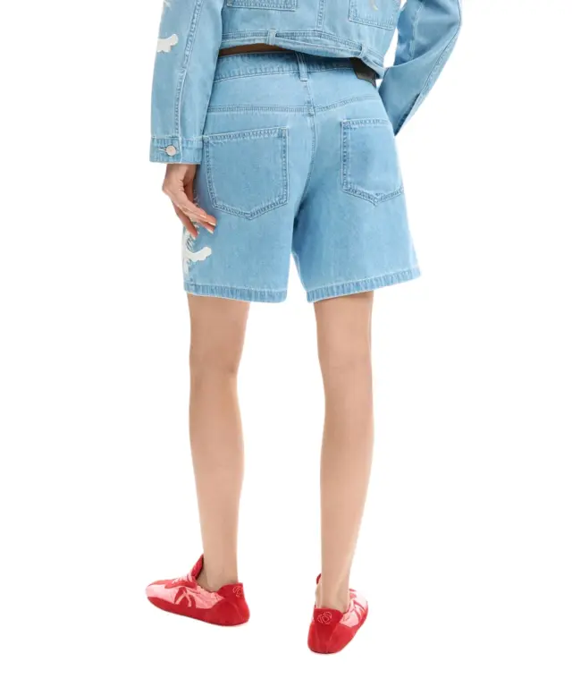 Desigual - Γυναικείο Παντελόνι Σορτς Τζιν Wakanda 26SWDD45-5053 Γαλάζιο 2