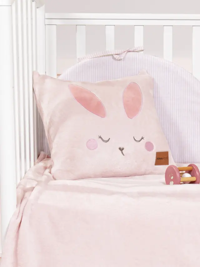 Διακοσμητική Μαξιλαροθήκη 40x40 Nima Bunny Pink 100% Πολυέστερ
