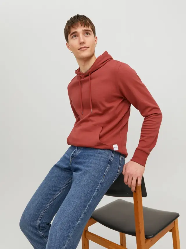 JJEBASIC SWEAT HOOD NOOS Cinnabar