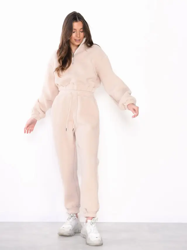 Παντελόνι Joggers μπεζ SA0237Α GLAMOROUS