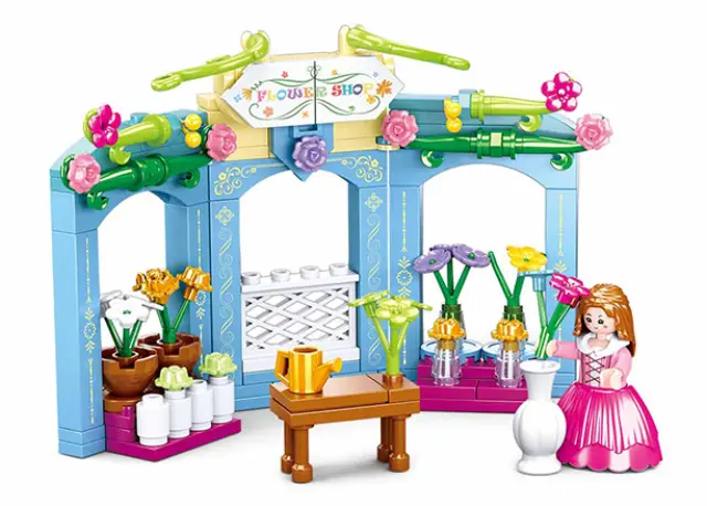 Sluban Τουβλάκια Ανθοπωλείο - Flower Shop για 6+ ετών 154τμχ M38-B0905 3