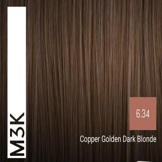 Sensus M3K Permanent Hair Color 6.34 Copper Golden Dark Blonde 100ml - (μόνιμη βαφή χάλκινο ντορέ σκούρο ξανθό) 2