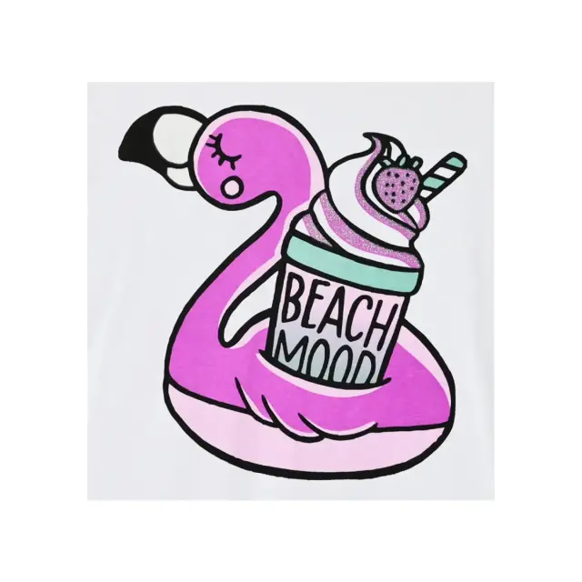 Energiers Παιδική Πυτζάμα Κορίτσι Milkshake Flamingo Glow, Χρώμα Ντάλια 3