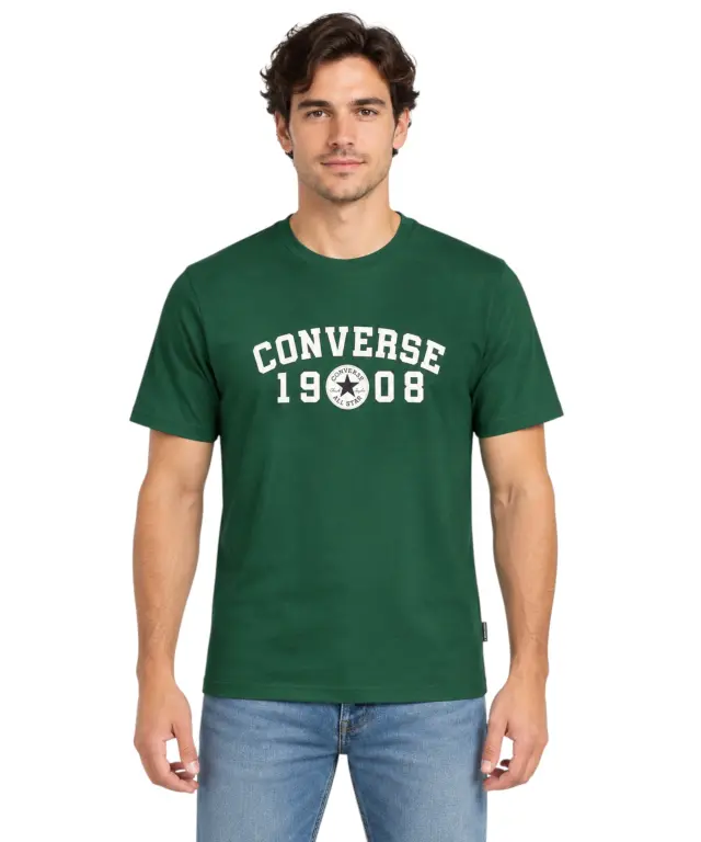Converse - Ανδρικό T-Shirt Standard Fit CVM6T547-301 Πράσινο 2
