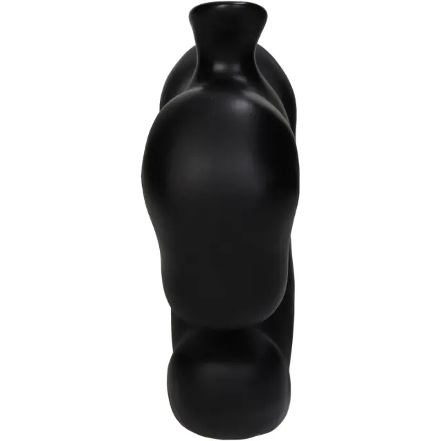 Βάζο Ακανόνιστο Μαύρο Polyresin 22.5x8x23.5cm 3