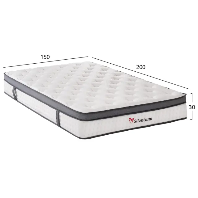 Στρώμα διπλό Silentium Pocket SPRINGS--λευκό 150x200x30 εκ. 2