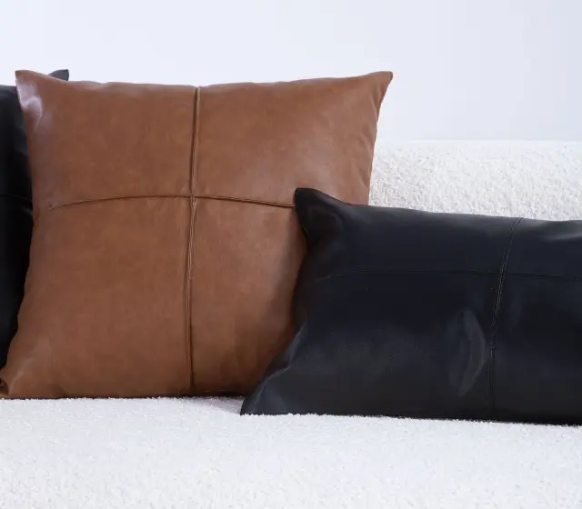 Nef-Nef Homeware Μαξιλάρι Τεχνητό Δέρμα Lethal 30x50 Black 2