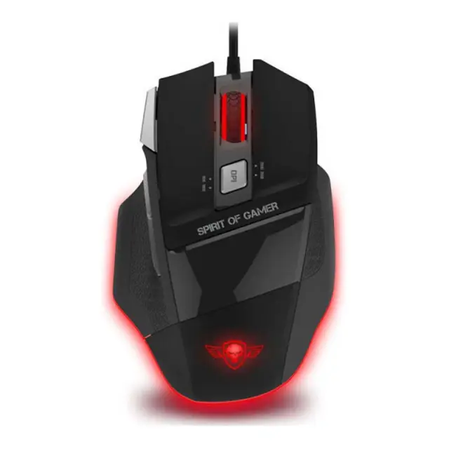 Spirit Of Gamer PRO-M8 Wired Optical Mouse Light Edition Black Black