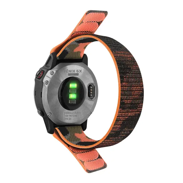 Nylon Watch Band Για Garmin Fenix 5/6/6 Pro/7/8/9 (47mm)- Orange