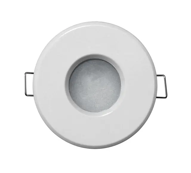 ΣΠΟΤ MR16/GU10 ΑΛΟΥΜINΙΟΥ ΣΤΡΟΓΓΥΛΟ ΣΤΑΘΕΡΟ 12V IP65 ΛΕΥΚΟ
