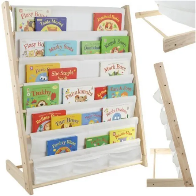 Kruzzel Παιδική Βιβλιοθήκη Ξύλινη με 6 Ράφια Montessori