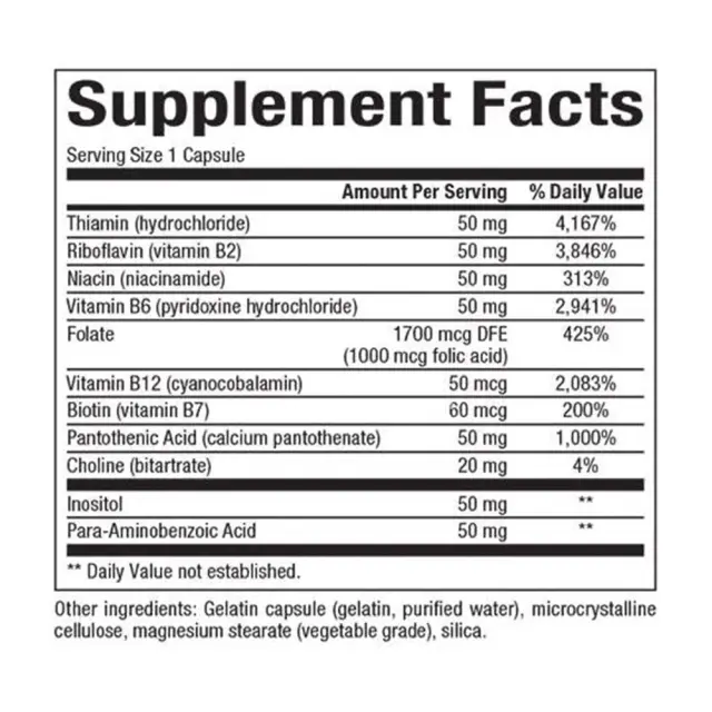 Natural Factors Hi Potency B Complex 90 Capsules 2
