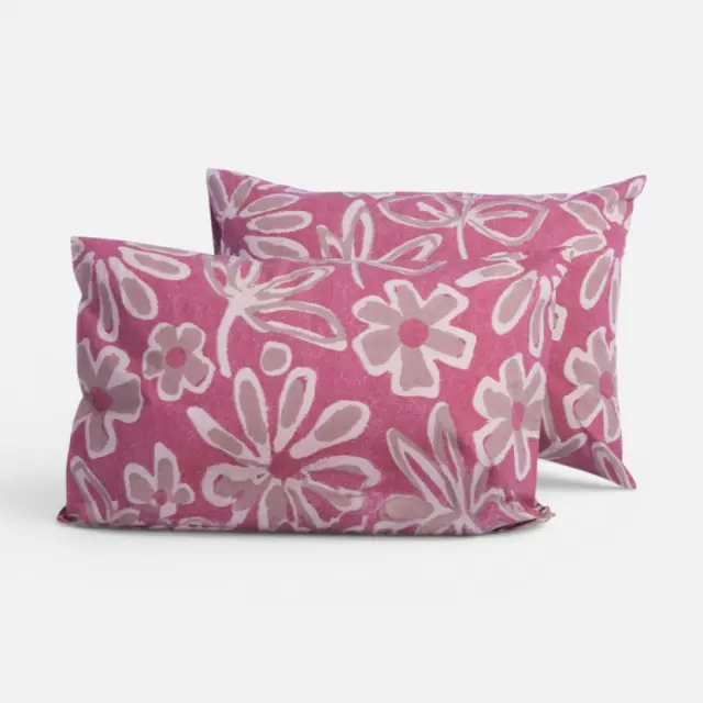 Μαξιλαροθήκη Harmony 52x72 Nef Nef Homeware, 100% ΒΑΜΒΑΚΙ - BORDO (040840)