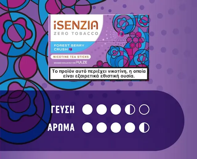 iSENZIA Forest Berry Crush Nicotine Tea Sticks 5τμχ