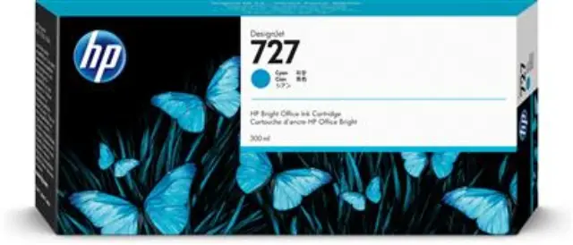 HP 727 Γνήσιο Μελάνι Εκτυπωτή InkJet Κυανό (F9J76A)