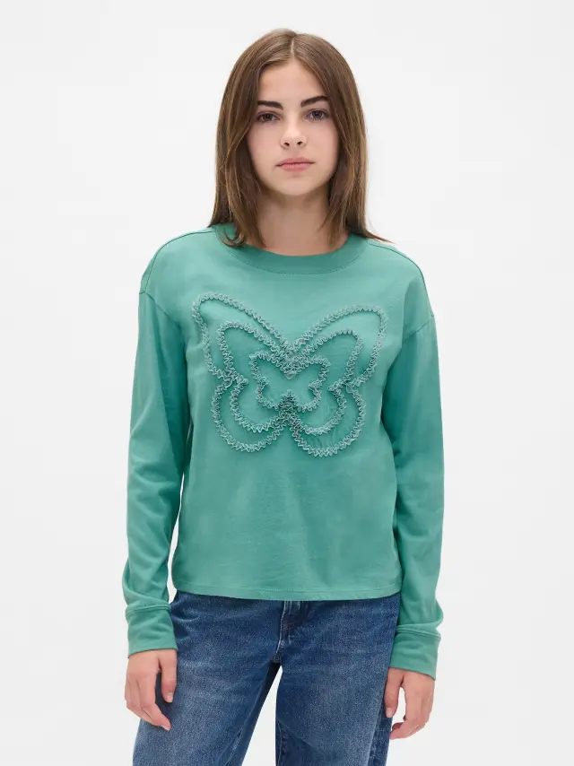 GapKids × Disney Oversized Μπλούζα με Σχέδιο TURQUOISE SMOKE 805