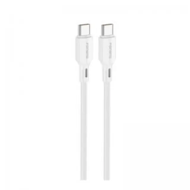 Καλώδιο Σύνδεσης USB 2.0 Foneng XS11 Braided USB C σε USB C 60W 1m Λευκό N68664 3