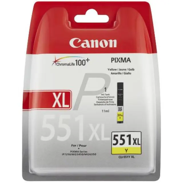 Canon Μελάνι Inkjet CLI-551YXL Yellow (6446B001) (CANCLI-551YXL)