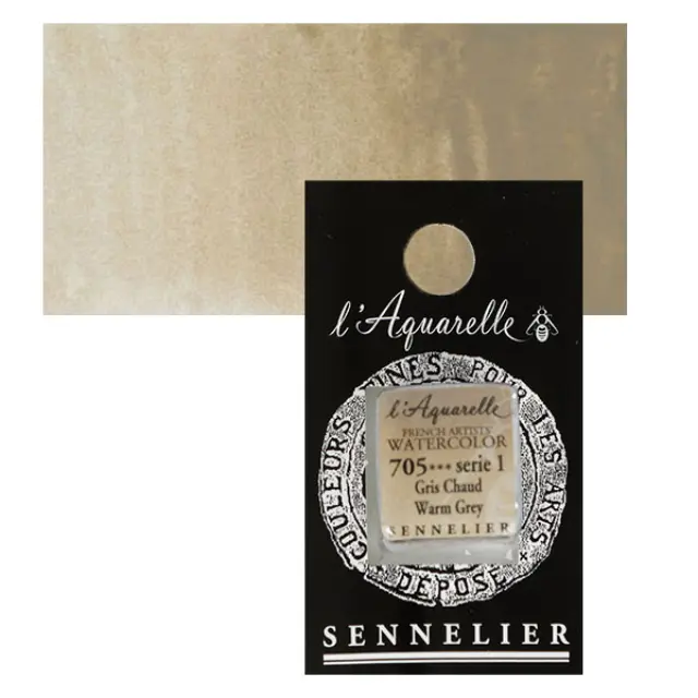 Χρώμα Ακουαρέλας Sennelier l Aquarelle Half Pan - 705 Warm Grey