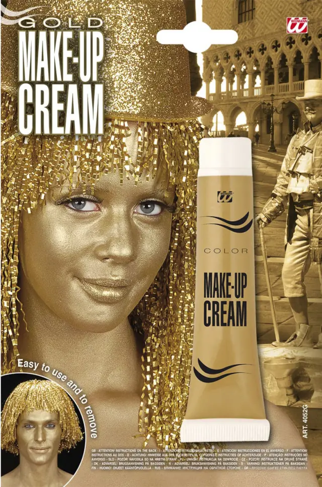 Αποκριάτικο Μακιγιάζ Σωληνάριο Make Up Χρυσό (Widmann) (W-4052G)