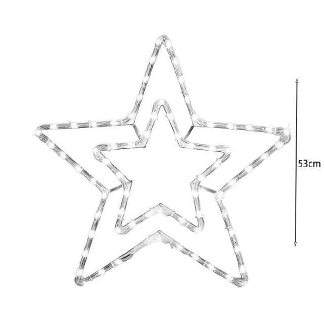Χριστουγεννιάτικο αστέρι ψυχρό χρώμα LED 53x53cm- Christmas star 290063 2