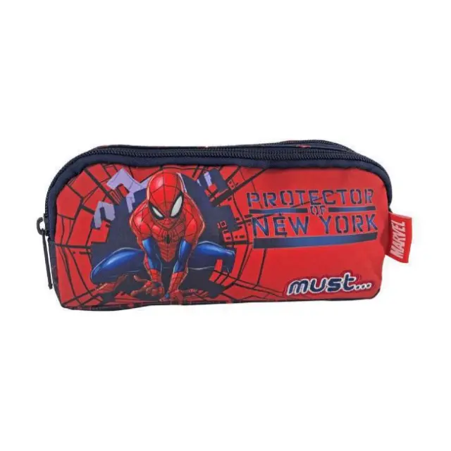 Diakakis Σχολική Κασετίνα Βαρελάκι Spiderman Protector of New York 2 θήκες (000508153)