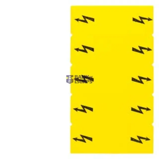 Warning Label lightning symbol vertical 5.2mm yellow