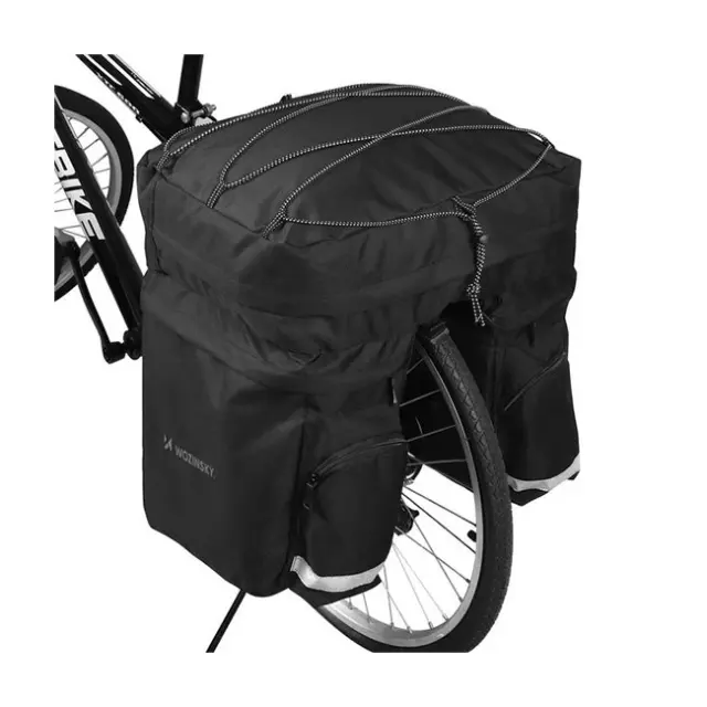 Wozinsky 60L Spacious Bike Rack Bag (Rain Cover Included) Black (WBB13BK)