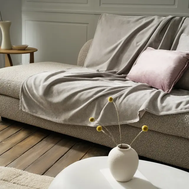 Ριχτάρι Τριθέσιου 180x310cm GOFIS HOME Luna Quiet Grey 427/15