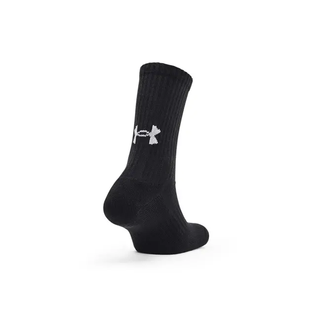 Under Armour Adult Unisex Core Crew 3 Pack Socks Μαύρο 1358345-001 (Under Armour) - Medium 3