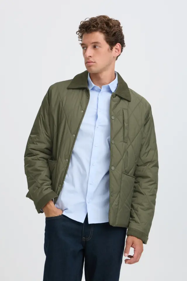Casual Friday Ανδρικό BENJA Καπιτονέ Μπουφάν – Olive Green - XL