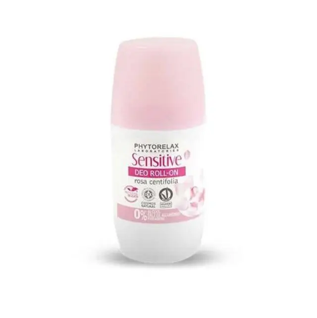 Phytorelax Sensitive Deo Roll-on With Rose Αποσμητικό Χωρίς Άλατα Αλουμινίου με 99% Φυσικά Συστατικά για Ευαίσθητες Επιδερμίδες, 50ml