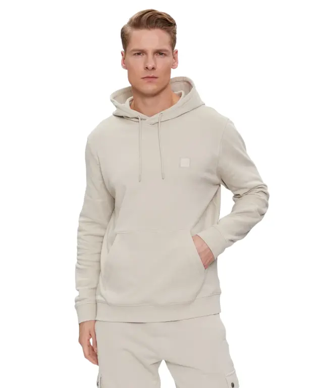 Hugo Boss - Ανδρικό Φούτερ Με Κουκούλα Wetalk 50509314-271 Μπεζ