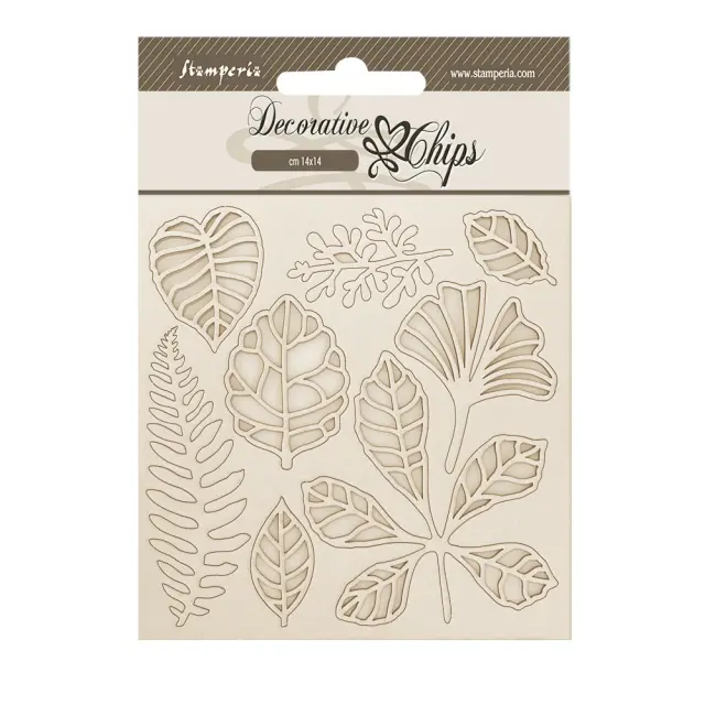 Chipboard Stamperia 14x14cm, Herbarium Silvae, Φύλλα