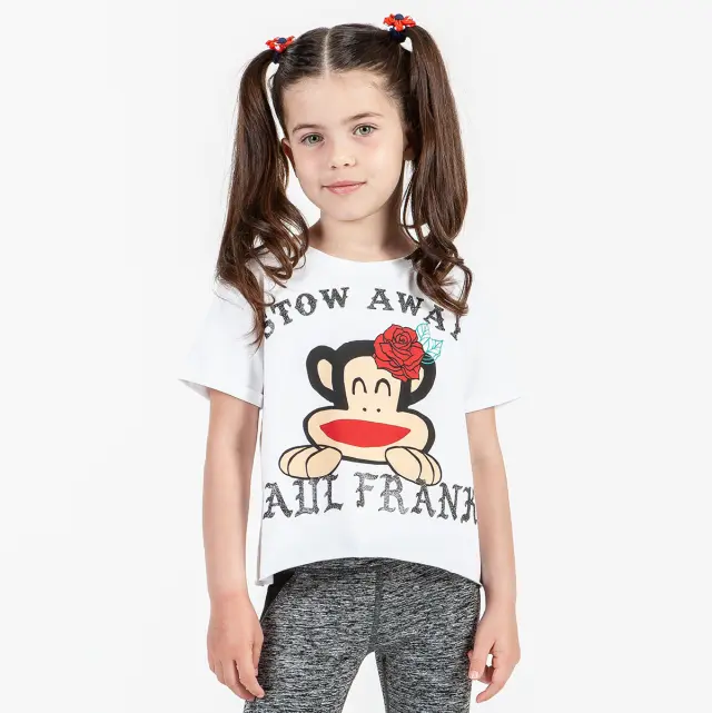 Μπλούζα Paul Frank crop με glitter τύπωμα 2