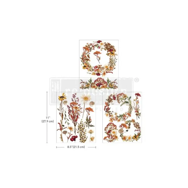 Χαρτί Decor Transfer Prima Re-Design, Dried Wildflowers, 28x21.5cm