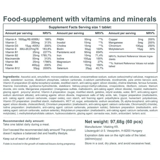 Vitaking 9 Month Multivitamin 3