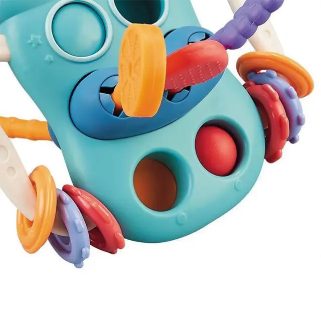 Moni Πολυλειτουργικό Μασητικό Παιχνίδι Baby sensory toy Baby bottle 688-70 blue 3801005602537 2